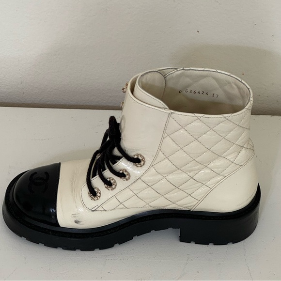 Chanel Combat Boots Sz 37 - Picture 10 of 15